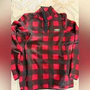 NWT L.L. Bean Buffalo Check Sweater Pullover Fleece